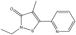 4-Methyl-5-(2-pyridinyl)-2-ethylisothiazol-3(2H)-one Struktur