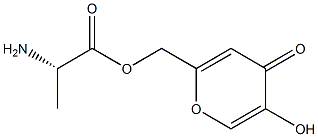 L-Alanine [(4-oxo-5-hydroxy-4H-pyran-2-yl)methyl] ester Struktur