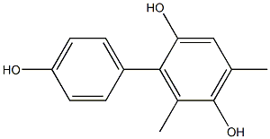 4,6-Dimethyl-1,1'-biphenyl-2,4',5-triol Struktur