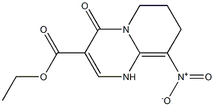 9-Nitro-4-oxo-1,6,7,8-tetrahydro-4H-pyrido[1,2-a]pyrimidine-3-carboxylic acid ethyl ester Struktur