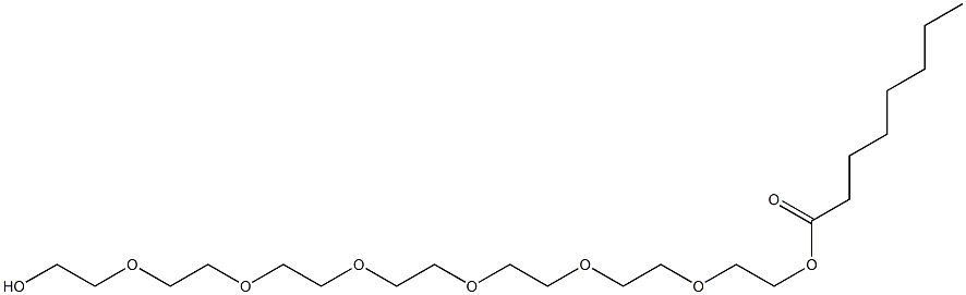 Octanoic acid 2-[2-[2-[2-[2-[2-(2-hydroxyethoxy)ethoxy]ethoxy]ethoxy]ethoxy]ethoxy]ethyl ester Struktur