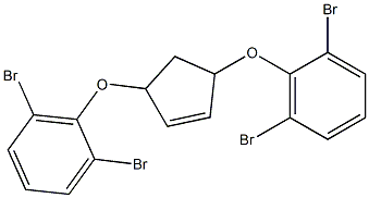 3,5-Bis(2,6-dibromophenoxy)-1-cyclopentene Struktur