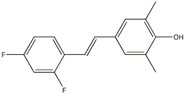 4-[(E)-2-(2,4-Difluorophenyl)ethenyl]-2,6-dimethylphenol Struktur