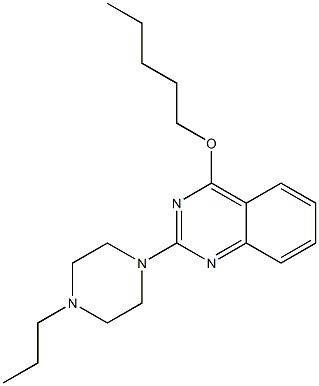 2-[4-Propyl-1-piperazinyl]-4-pentyloxyquinazoline Struktur