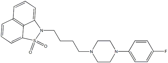 2-[4-[4-(4-Fluorophenyl)-1-piperazinyl]butyl]-2H-naphth[1,8-cd]isothiazole 1,1-dioxide Struktur