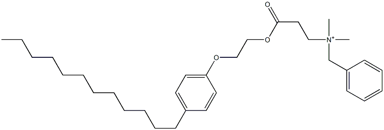 N,N-Dimethyl-N-benzyl-N-[2-[[2-(4-dodecylphenyloxy)ethyl]oxycarbonyl]ethyl]aminium Struktur