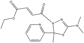 4-[[2-Methyl-2-(2-pyridinyl)-5-dimethylamino-2,3-dihydro-1,3,4-thiadiazol]-3-yl]-4-oxo-2-butenoic acid ethyl ester Struktur