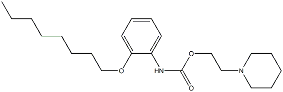 1-[2-[[(2-(Octyloxy)phenyl)amino]carbonyloxy]ethyl]piperidine Struktur