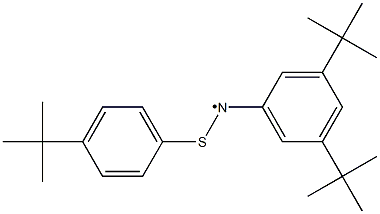 N-(3,5-Di-tert-butylphenyl)-N-(4-tert-butylphenylthio)aminyl radical Struktur