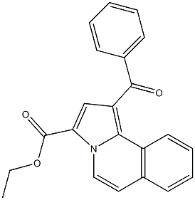 1-Benzoylpyrrolo[2,1-a]isoquinoline-3-carboxylic acid ethyl ester Struktur