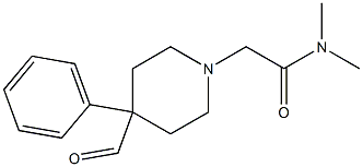 N,N-Dimethyl-4-formyl-4-phenyl-1-piperidineacetamide Struktur