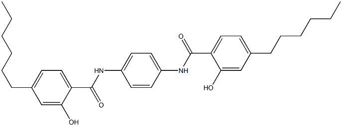 N,N'-Bis(4-hexylsalicyloyl)-p-phenylenediamine Struktur