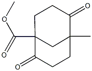 5-Methyl-2,6-dioxobicyclo[3.3.1]nonane-1-carboxylic acid methyl ester Struktur