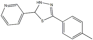 5-(4-Methylphenyl)-2,3-dihydro-2-(3-pyridinyl)-1,3,4-thiadiazole Struktur