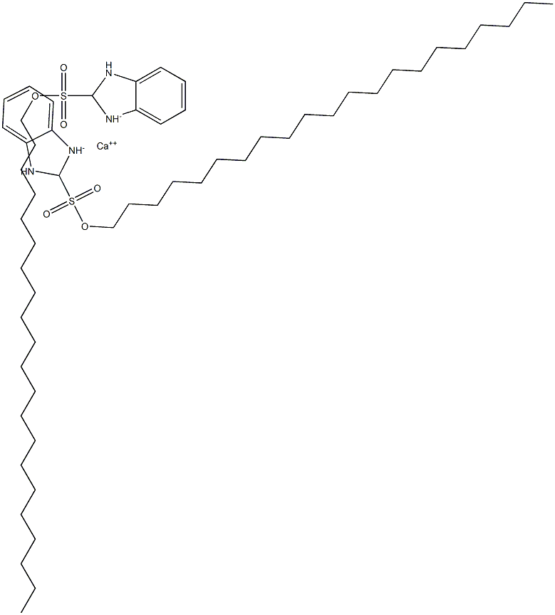 Bis(2,3-dihydro-2-henicosyl-1H-benzimidazole-2-sulfonic acid)calcium salt Struktur