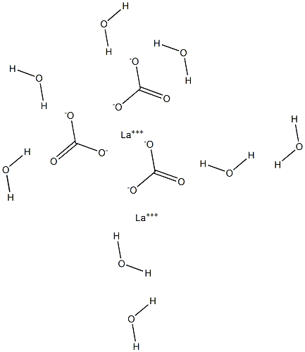 Dilanthanum tricarbonate octahydrate Struktur