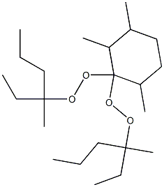 2,3,6-Trimethyl-1,1-bis(1-ethyl-1-methylbutylperoxy)cyclohexane Struktur