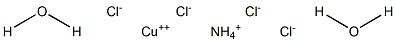 Ammonium copper(II) tetrachloride dihydrate Struktur