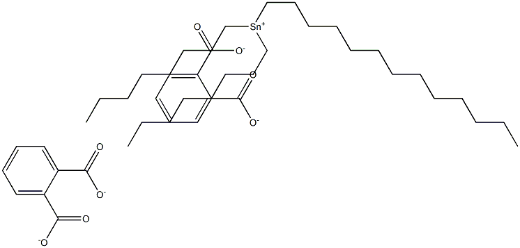 Bis(phthalic acid 1-tridecyl)dioctyltin(IV) salt Struktur