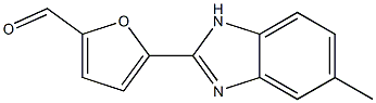 5-Methyl-2-[5-formylfuran-2-yl]-1H-benzimidazole Struktur