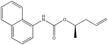 (-)-N-(1-Naphtyl)carbamic acid (R)-4-pentene-2-yl ester Struktur