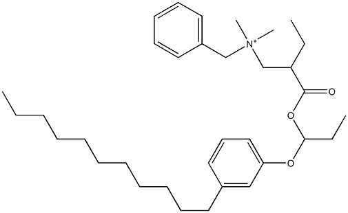 N,N-Dimethyl-N-benzyl-N-[2-[[1-(3-undecylphenyloxy)propyl]oxycarbonyl]butyl]aminium Struktur