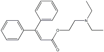 3,3-Diphenylacrylic acid 2-diethylaminoethyl ester Struktur