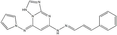 5-[N'-(Cinnamylidene)hydrazino]-7-pyrrolizino[1,2,4]triazolo[1,5-a]pyrimidine Struktur