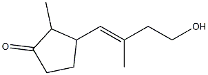 2-Methyl-3-(4-hydroxy-2-methyl-1-butenyl)cyclopentanone Struktur