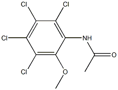 2'-Methoxy-3'-chloro-4'-chloro-5'-chloro-6'-chloroacetanilide Struktur