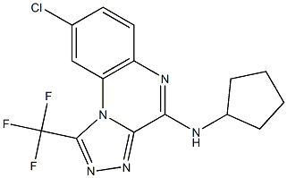 4-Cyclopentylamino-1-trifluoromethyl-8-chloro[1,2,4]triazolo[4,3-a]quinoxaline Struktur