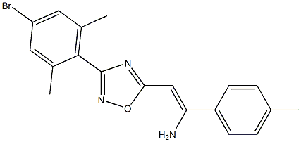 5-[(Z)-2-Amino-2-(4-methylphenyl)ethenyl]-3-(4-bromo-2,6-dimethylphenyl)-1,2,4-oxadiazole Struktur