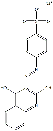 4-[(2,4-Dihydroxy-3-quinolyl)azo]benzenesulfonic acid sodium salt Struktur