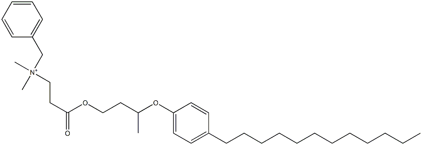 N,N-Dimethyl-N-benzyl-N-[2-[[3-(4-dodecylphenyloxy)butyl]oxycarbonyl]ethyl]aminium Struktur