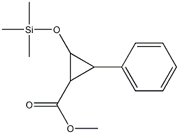 3-Phenyl-2-(trimethylsiloxy)cyclopropanecarboxylic acid methyl ester Struktur