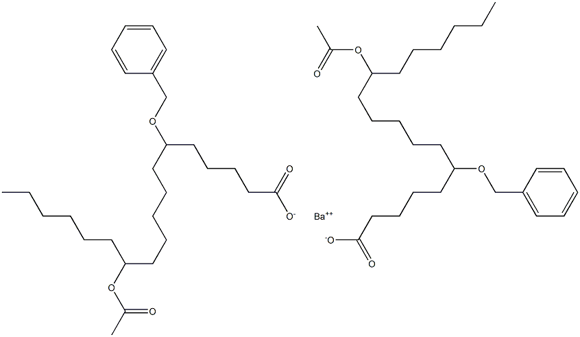 Bis(6-benzyloxy-12-acetyloxystearic acid)barium salt Struktur