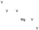 Pentavanadium magnesium Struktur