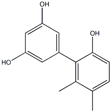 5',6'-Dimethyl-1,1'-biphenyl-2',3,5-triol Struktur