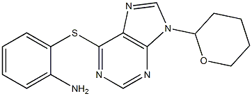 6-(2-Aminophenylthio)-9-[(tetrahydro-2H-pyran)-2-yl]-9H-purine Struktur