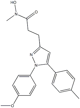 3-[1-(4-Methoxyphenyl)-5-(4-methylphenyl)-1H-pyrazol-3-yl]-N-hydroxy-N-methylpropanamide Struktur