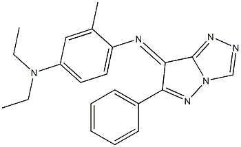 (7E)-7-[[2-Methyl-4-(diethylamino)phenyl]imino]-6-phenyl-7H-pyrazolo[5,1-c]-1,2,4-triazole Struktur