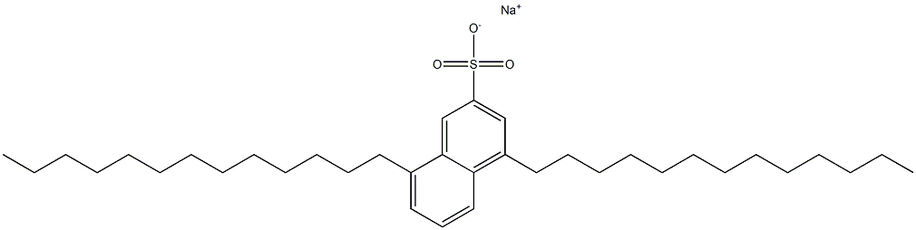 4,8-Ditridecyl-2-naphthalenesulfonic acid sodium salt Struktur