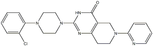 6-(2-Pyridyl)-2-[4-(2-chlorophenyl)piperazino]-5,6,7,8-tetrahydropyrido[4,3-d]pyrimidin-4(3H)-one Struktur