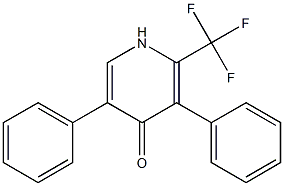 2-Trifluoromethyl-3,5-diphenylpyridin-4(1H)-one Struktur