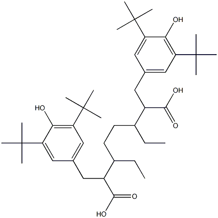 Bis[3-(3,5-di-tert-butyl-4-hydroxyphenyl)propionic acid]3,6-octanediyl ester Struktur