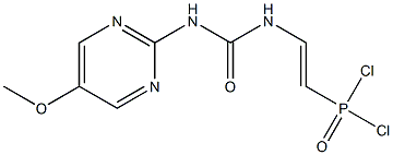 [2-[3-(5-Methoxy-2-pyrimidinyl)ureido]vinyl]dichlorophosphine oxide Struktur