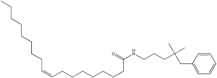 N,N-Dimethyl-N-[3-[[(Z)-1-oxo-9-octadecenyl]amino]propyl]benzenemethanaminium Struktur