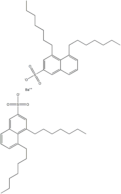 Bis(4,5-diheptyl-2-naphthalenesulfonic acid)barium salt Struktur