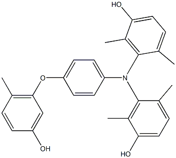 N,N-Bis(5-hydroxy-2,6-dimethylphenyl)-4-(3-hydroxy-6-methylphenoxy)benzenamine Struktur