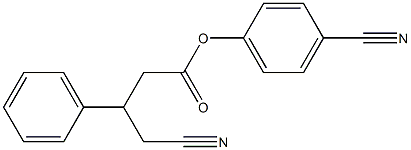 4-Cyano-3-phenylbutyric acid 4-cyanophenyl ester Struktur